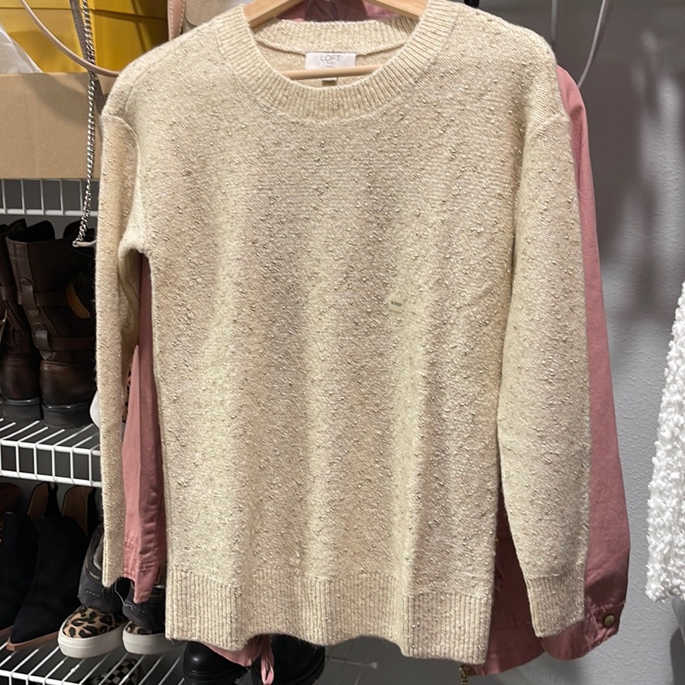Ann taylor loft gold sweater